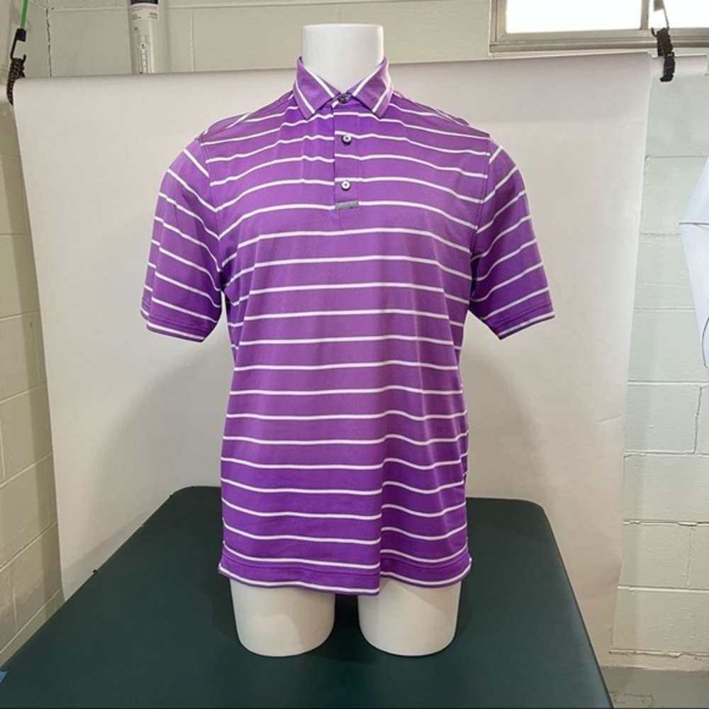 FOOTJOY Men’s Sz Large Purple Ambre Stripe ProDry Performance Golf Polo (385)